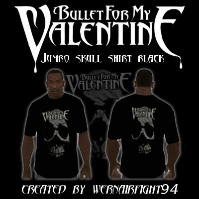 Bullet For My Valentine Jumbo Skull Shirt Black