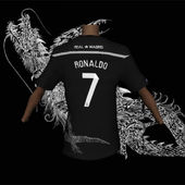 Real Madrid Black Dragon Jersey for TIP