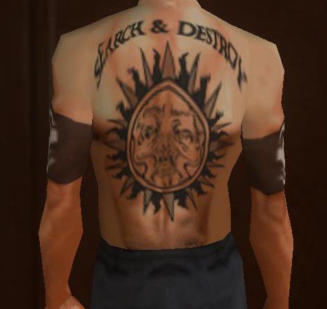 henry rollins back tattoo of sun  search and destroy  Flickr