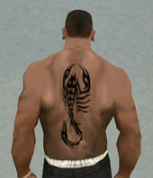Tribal Scorpion Back Tattoo Black