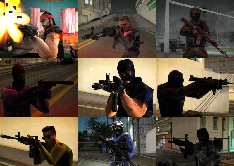 GTA San Andreas Counter Strike Condition Zero Skins Pack Mod 