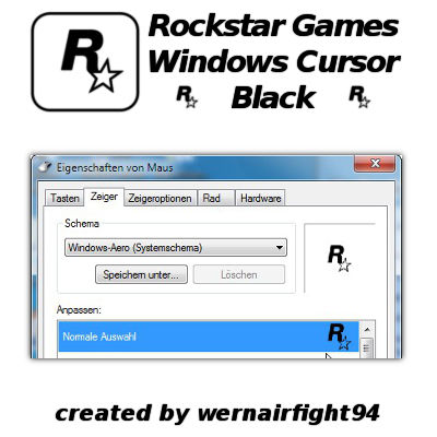 Rockstar Games Windows Cursor Black