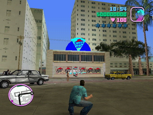 Какая кнопка в gta vice city пицца