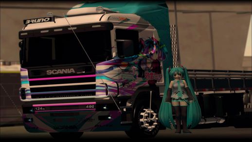 Scania 124G R400 w/ Hatsune Miku Livery