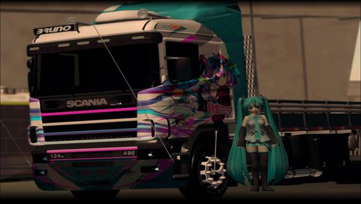 Scania 124G R400 w/ Hatsune Miku Livery