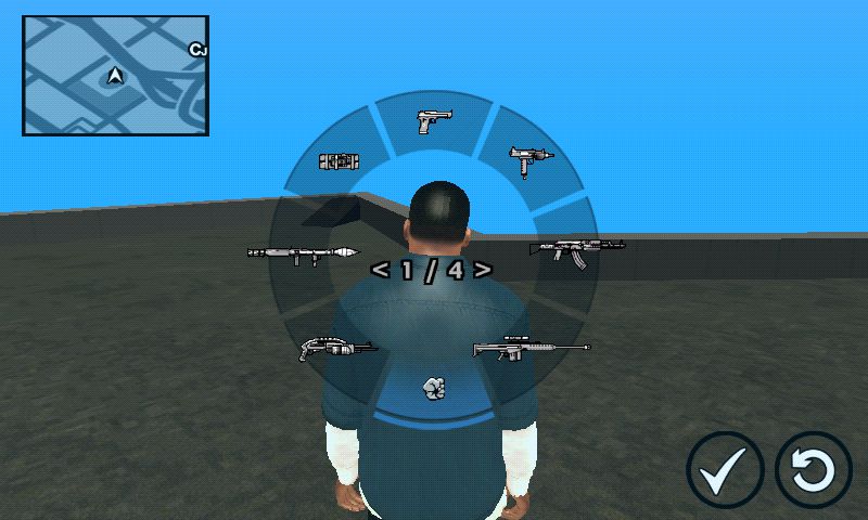 GTA San Andreas Weapon Wheel From Definitive Edition For Android