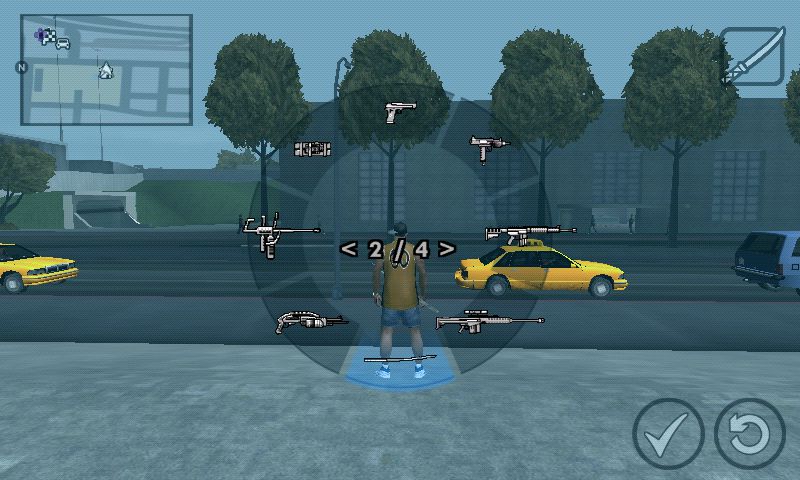 GTA San Andreas Menu Weapons v2 for Android Mod 