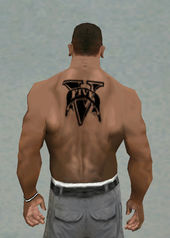 GTA Five Back Tattoo Black