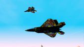 F-22 Raptor Colorful Floral