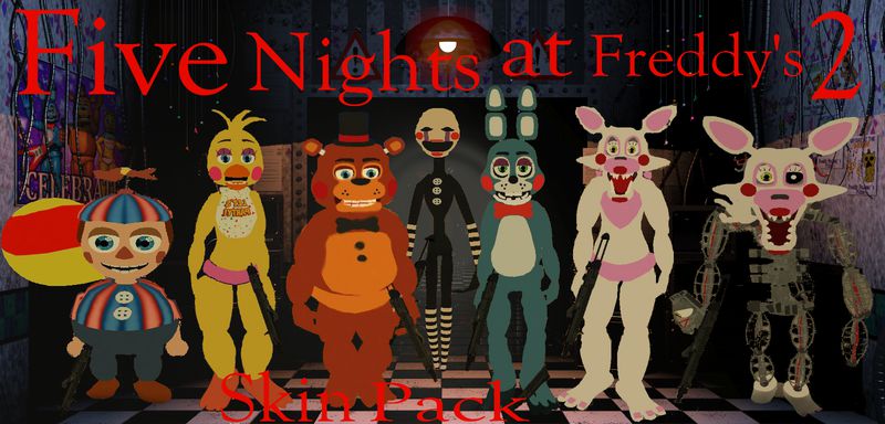 GTA San Andreas FIve Nights at Freddy's 2 Skin Pack Mod