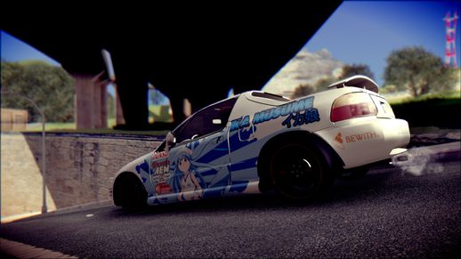 Honda CR-X del Sol Ika Musume Itasha Paintjob