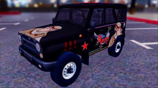 UAZ Hunter with Russia/Ivan Braginsky from Axis Powers Hetalia Paintjob