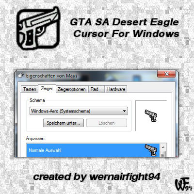 GTA SA Desert Eagle Cursor For Windows