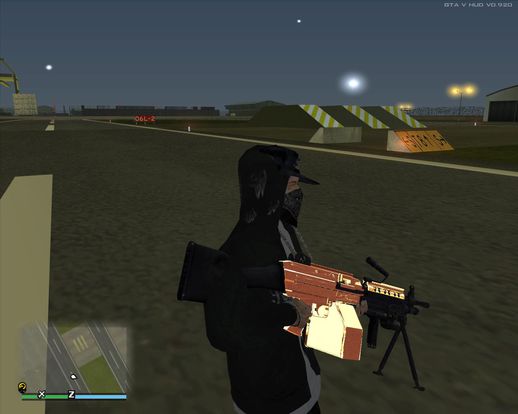 Gold M249 + Custom GTA 5 icon (for GTA 5 hud)