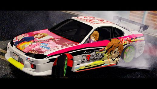 Nissan Silvia S15 Drift w/ Hirasawa Yui Itasha Vinyl