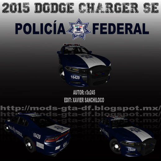 2015 Dodge Charger Se Policia Federal México 