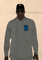 Rockstar Games Logo Sweater Gray Blue 