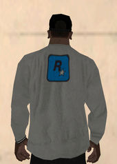 Rockstar Games Logo Sweater Gray Blue 