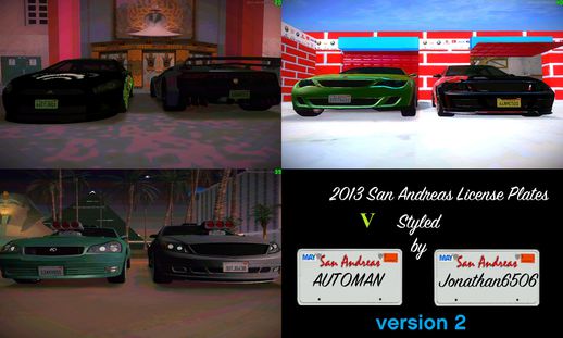 2013 San Andreas License Plates V Styled v2