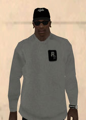 Rockstar Games Logo Sweater Gray Black