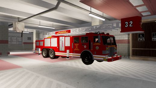 GTA V Firetruck Livery for MTL Ladder Truck