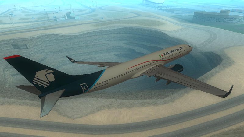 Gta San Andreas Boeing 737 800 Aeromexico Mod Gtainside Com