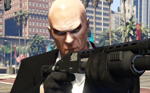 Agent 47 Hitman replacement for Michael trevor and/or Franklin 2.7