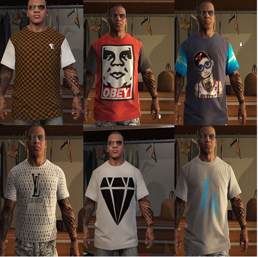 Random Clothes Pack For Franklin (Luxury, Swag, Realistic)