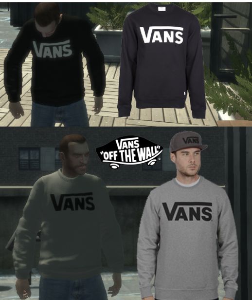 VANS Original Sweater Black & Grey