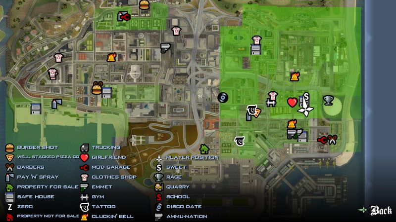 como desbloquear mapa GTA San Andreas Android (save 100%) 