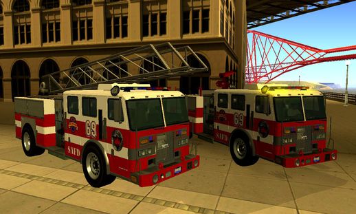 MTL SAFD Firetruck and SAFD Fire Lader Truck V2