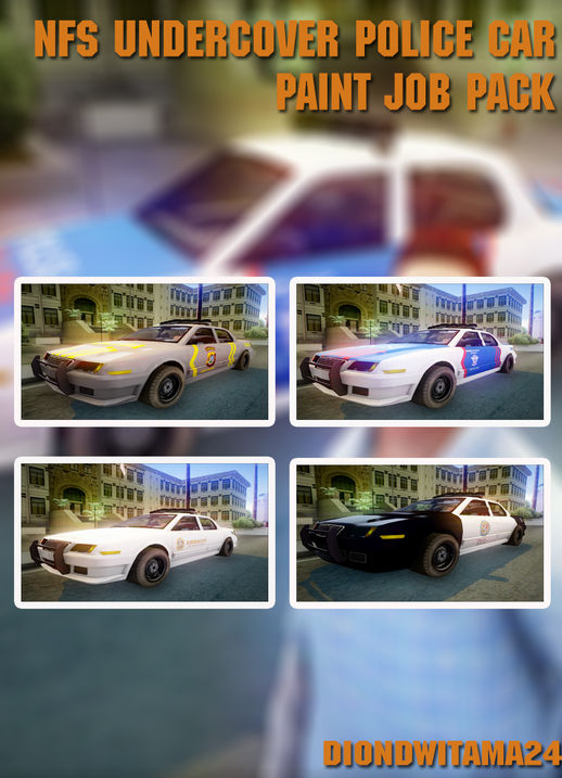 NFS Undercover Police Car Paint Job Pack