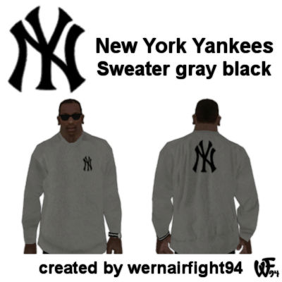 New York Yankees Sweater Gray Black