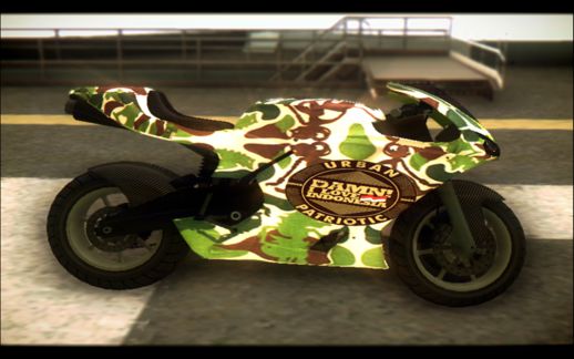 Bati Wayang Camo Motorcycle