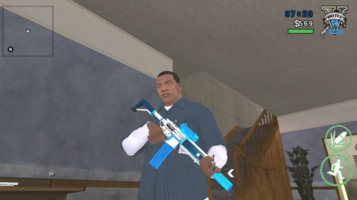 GTA V  Carbine Rifle Aqua-Marine for Android