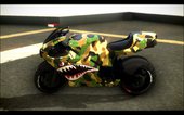 Bati Motorcycle Camo Shark Mouth Edition