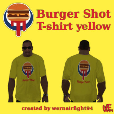 Burger Shot T-shirt Yellow