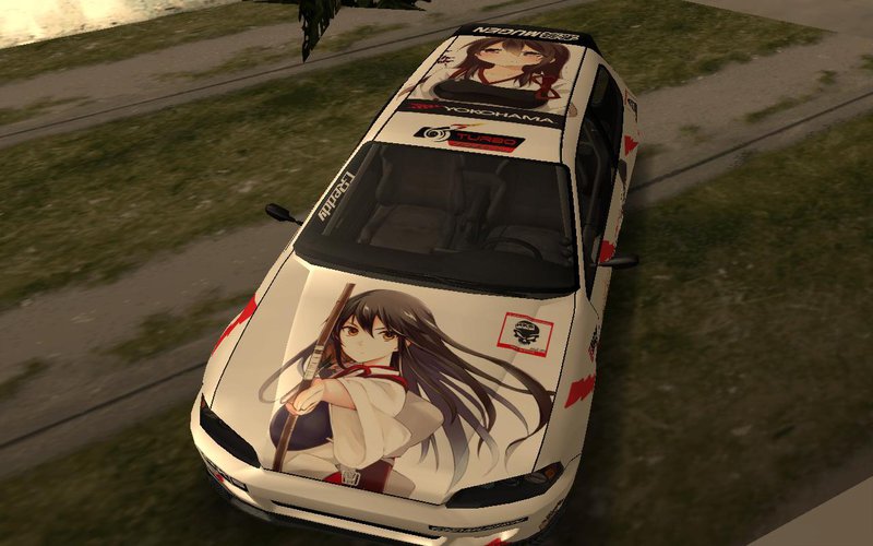 Sexy Anime Girl Itasha Car Hood Wrap Vinyl Decal – Favor Graphics