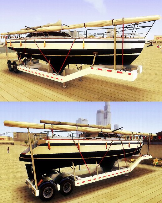 GTA V Big Boat Trailers 