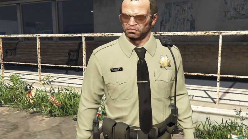 GTA 5 Sheriff Outfit for Trevor Mod - GTAinside.com