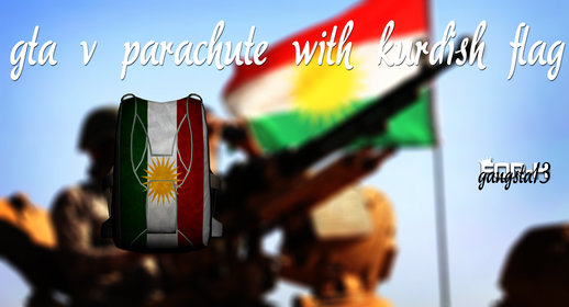 GTA V Parachute With Kurdish Flag 