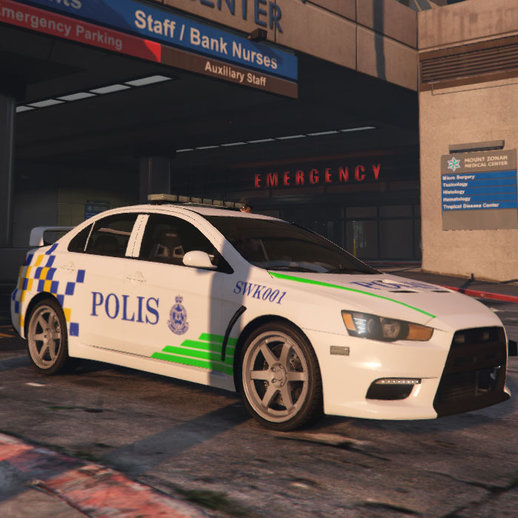 Mitsubishi Evo X Malaysian Police PDRM