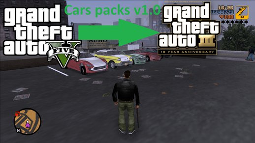 GTA V car pack to GTA III