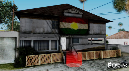 New House With Kurdish Flag 