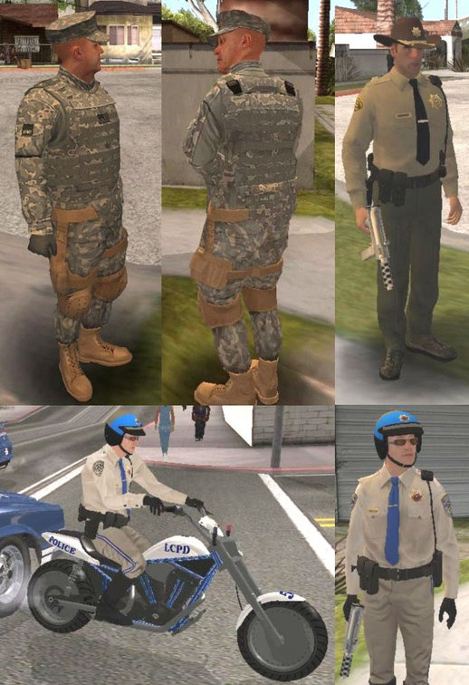 GTA V Marine Cop-Biker & Sheriff