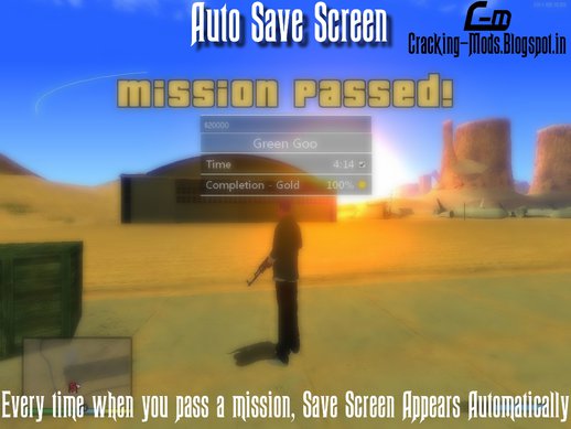 AutoSave Screen For GTA SA
