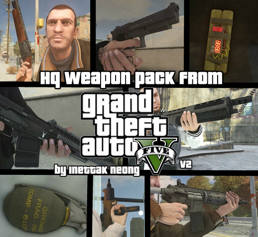 HQ GTAV Weapon Pack V2
