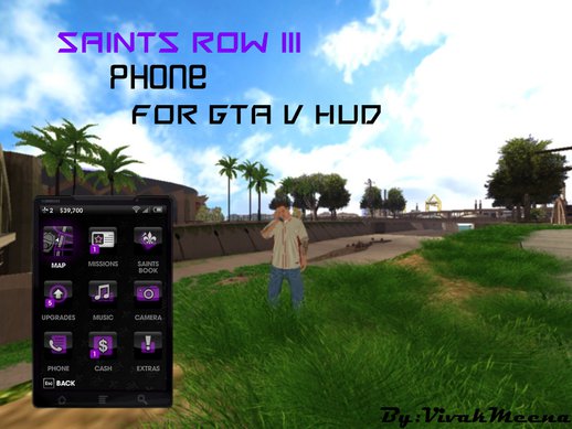 Saints Row III Phone For GTA V HUD