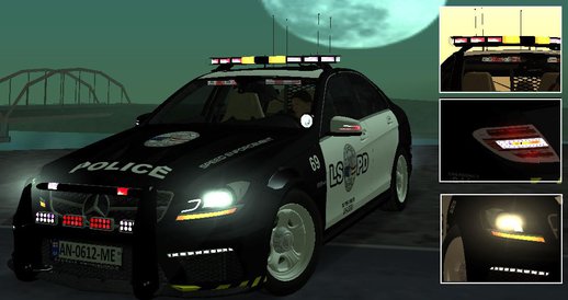 Mercedes-Benz C63 AMG 2010 Police V2 