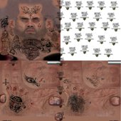 GangMember Face & Hand Tattoo's HD (All Characters) V2.0
